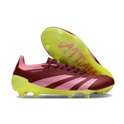 Adidas Predator Accuracy Firm Ground Boots Men Red Pink Football Shoes