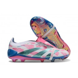 Adidas Predator Accuracy Firm Ground Boots Unisex Pink Green Football Shoes