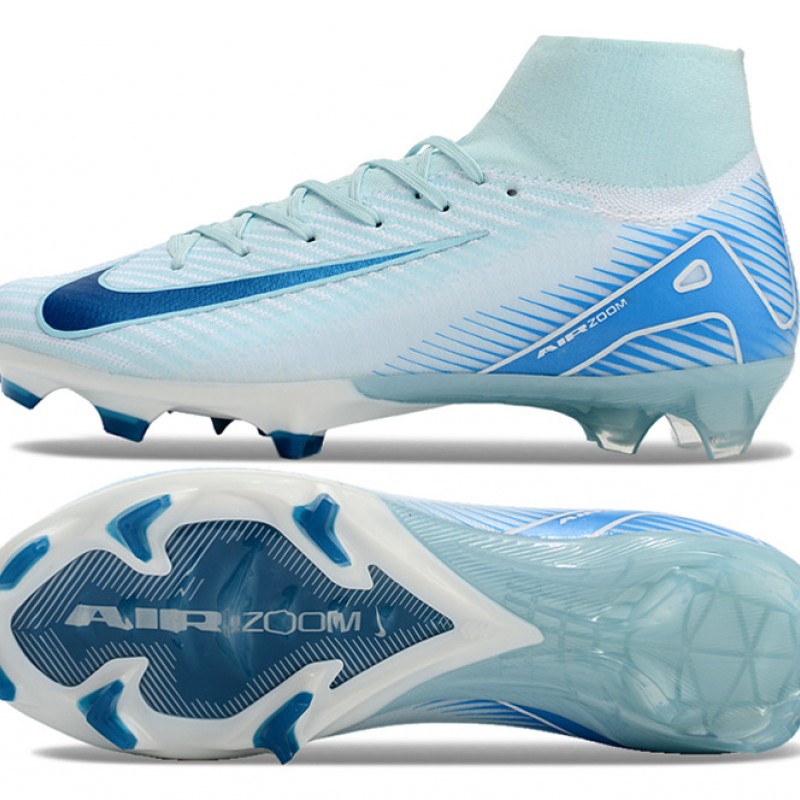 Nike Air Zoom Mercurial Superfly 10 Elite FG Ltblue Deep Blue Football Boots & Shoes